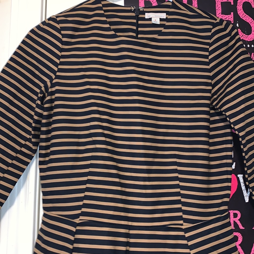 Brown striped dress by GAP size small - Picture 3 of 4